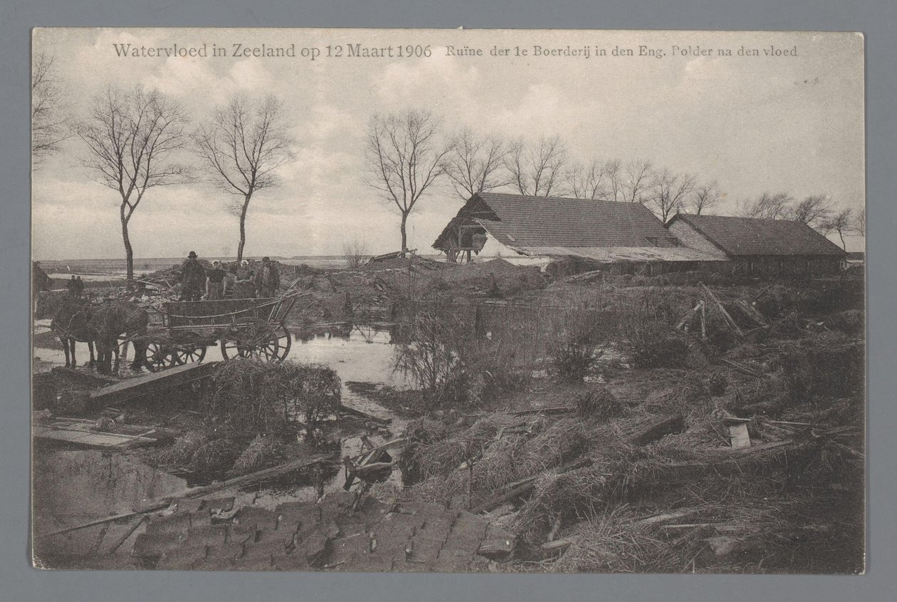 12 Mart 1906'da Zeeland'da su seli by Gebroeders van Straaten