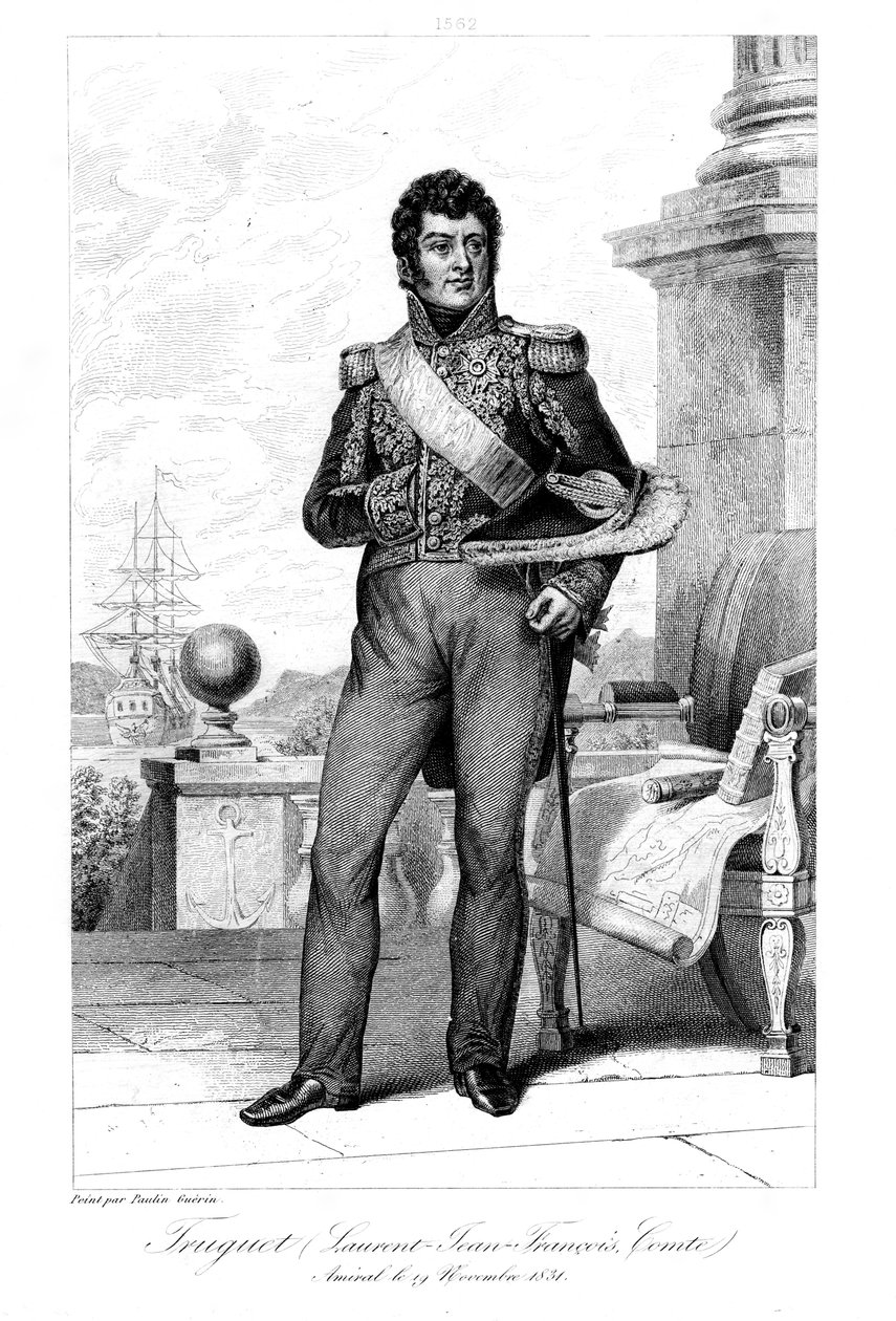 Laurent Jean Francois Truguet 1765-1831, Fransız amiral, 1839. by Geille