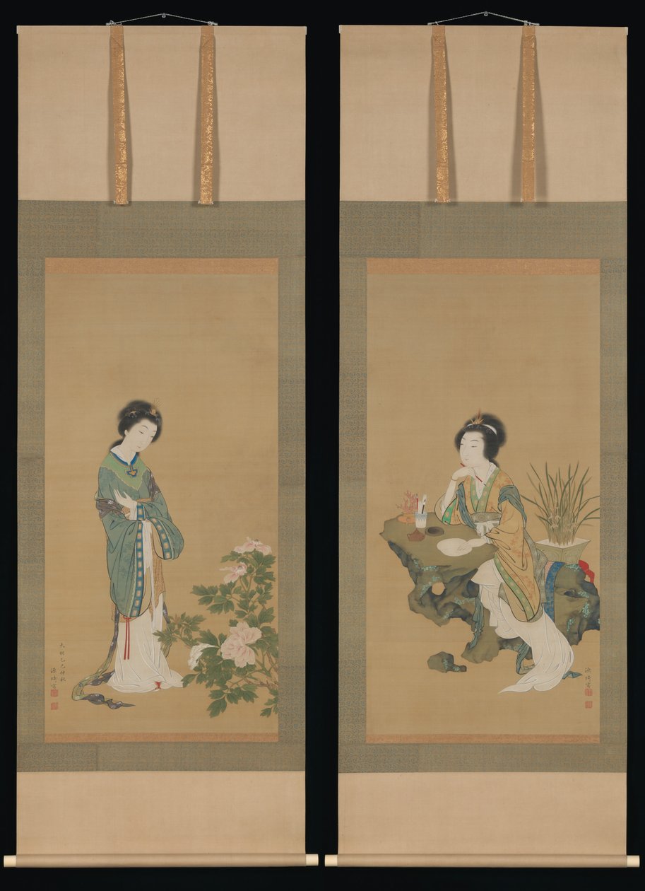 Orkide ile Yanji ve Şakayık ile Yang Guifei, 1785. by Genki