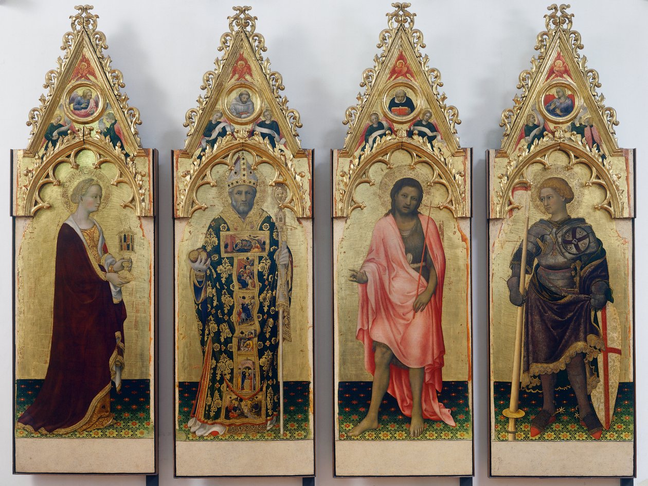 Quaratesi Polyptych, Saint Mary Magdalene, Bari Aziz Nikolaos, Vaftizci Yahya ve Aziz George