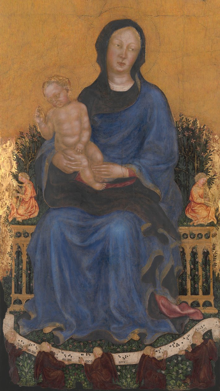 Madonna ve Meleklerle Çocuk. by Gentile da Fabriano
