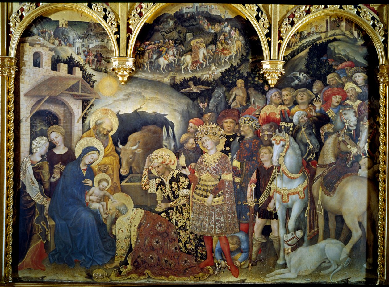 Gentile da Fabriano (1370-1427) 1423. Güneş. 3x2,8 m Floransa, Uffizi galerisi. by Gentile da Fabriano