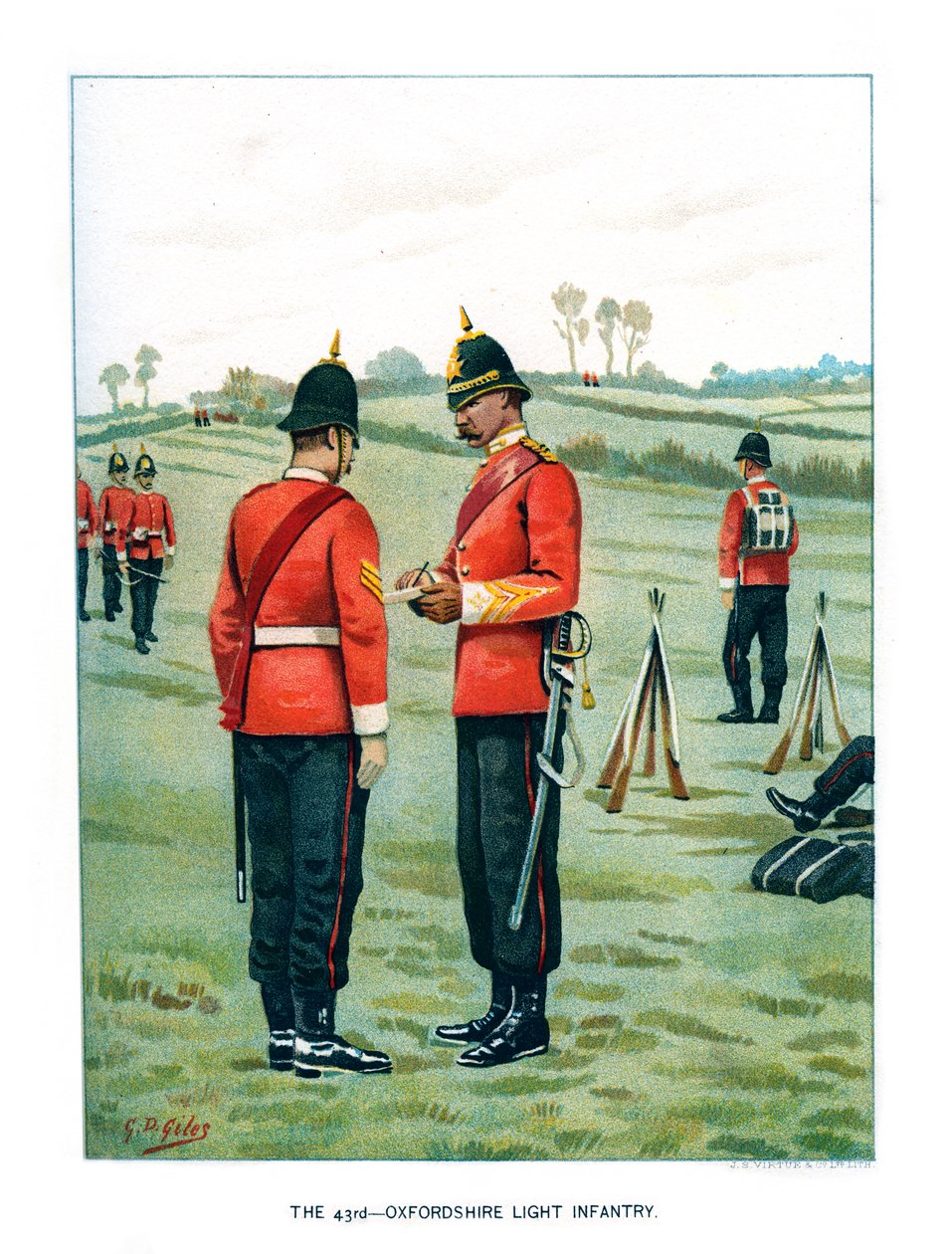 43 Oxfordshire Hafif Piyade, c1890. by Geoffrey Douglas Giles
