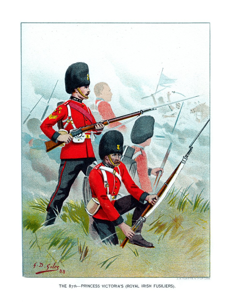 87. Prenses Victorias İrlanda Kraliyet Piyadeleri, c1890. by Geoffrey Douglas Giles