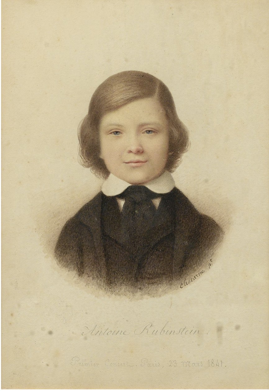 Anton Rubinstein 1829-1894, 12 yaşındayken, 1841 by Geoffroy Alphonse Chocarne
