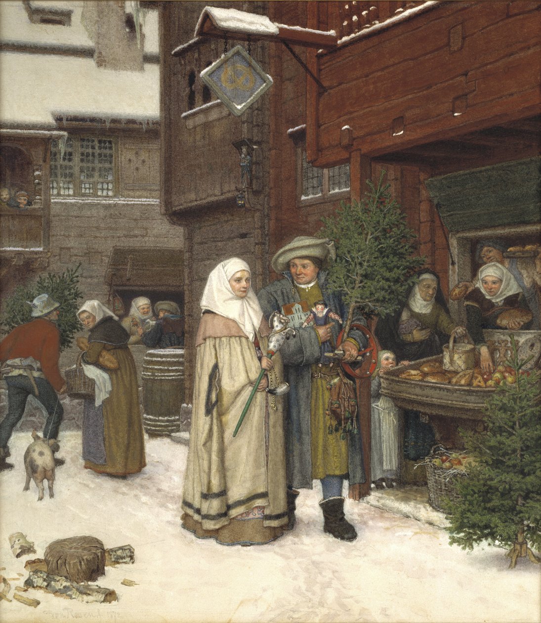 Noel Fuarı, 1872 (wc) by Georg Rosen