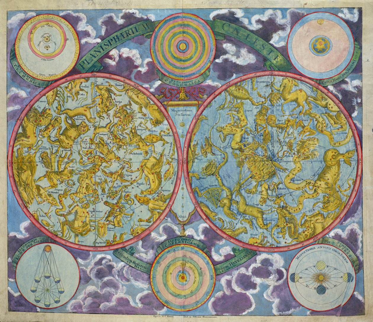 Gezegenlerin Gök Haritası by Georg Christoph II Eimmart
