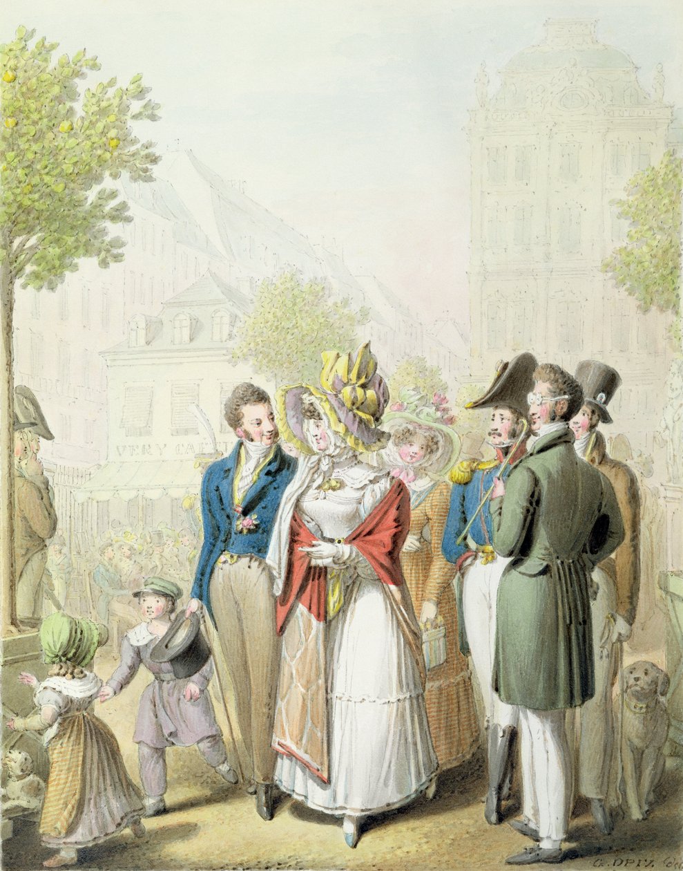 Gil Naza, franskur leikari birki by Georg Emanuel Opitz