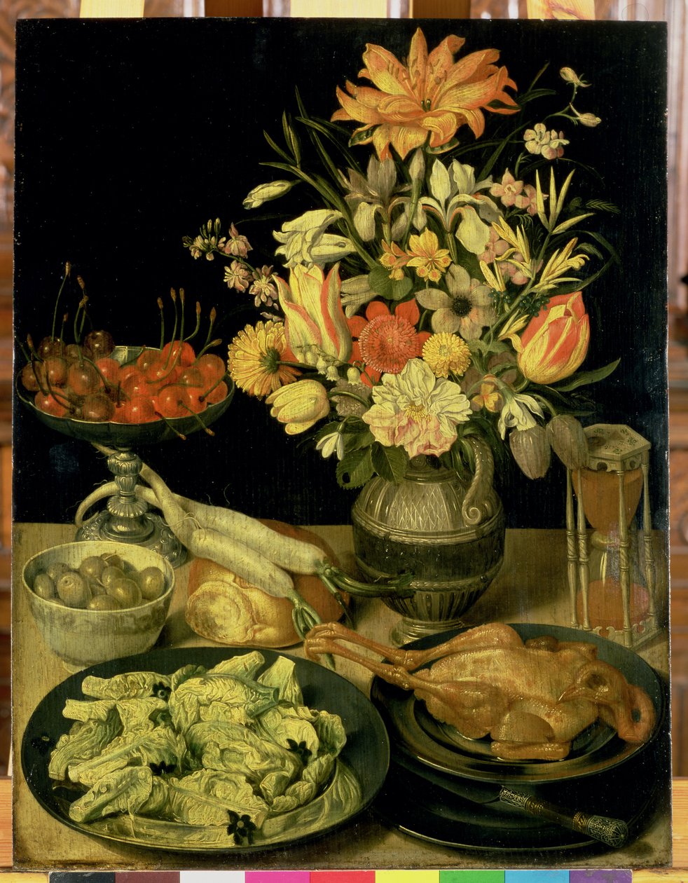 Çiçekli Natürmort (panel) by Georg Flegel