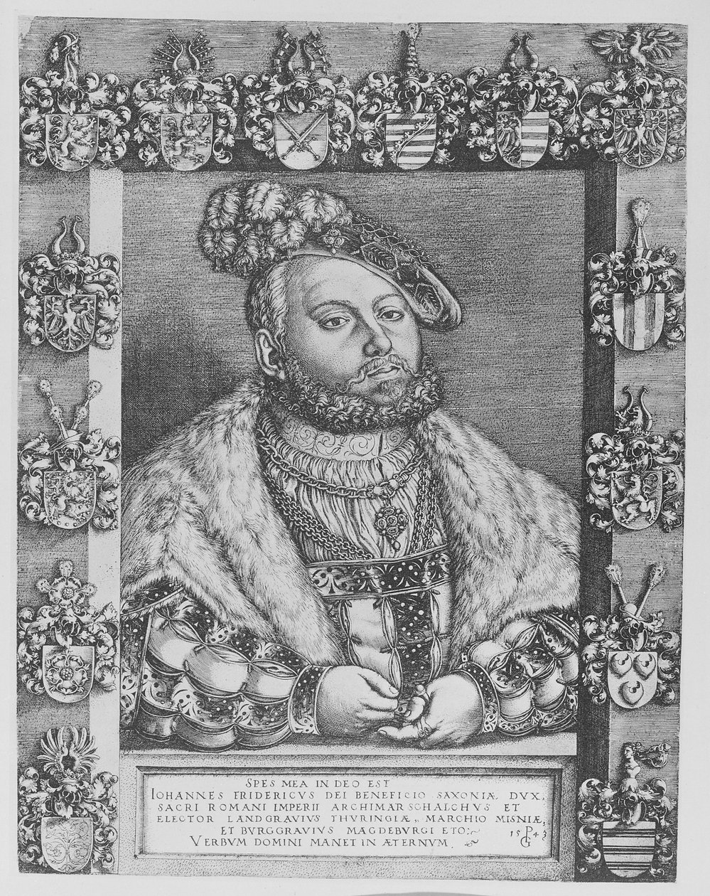 Johann Friedrich I, Seçmen ve Saksonya Dükü, 1543 by Georg Pencz