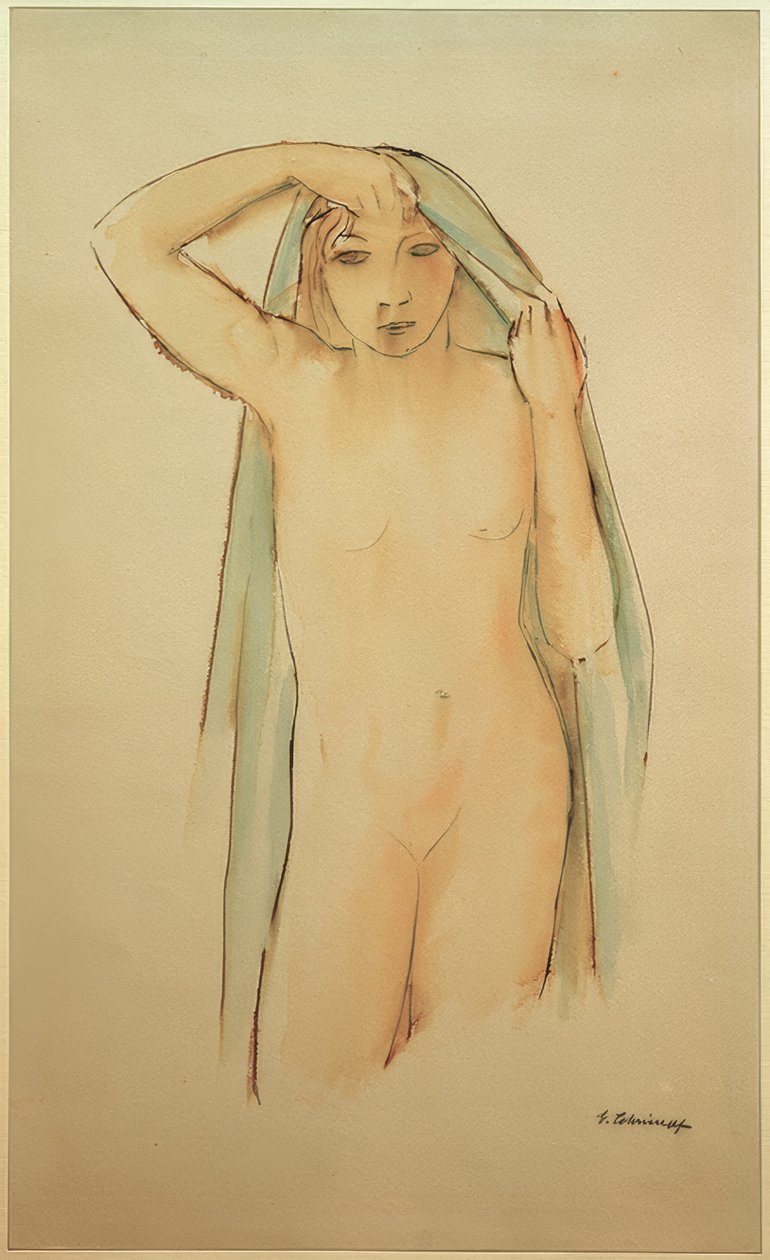 G.Schrimpf, Ayakta Çıplak Kız by Georg Schrimpf