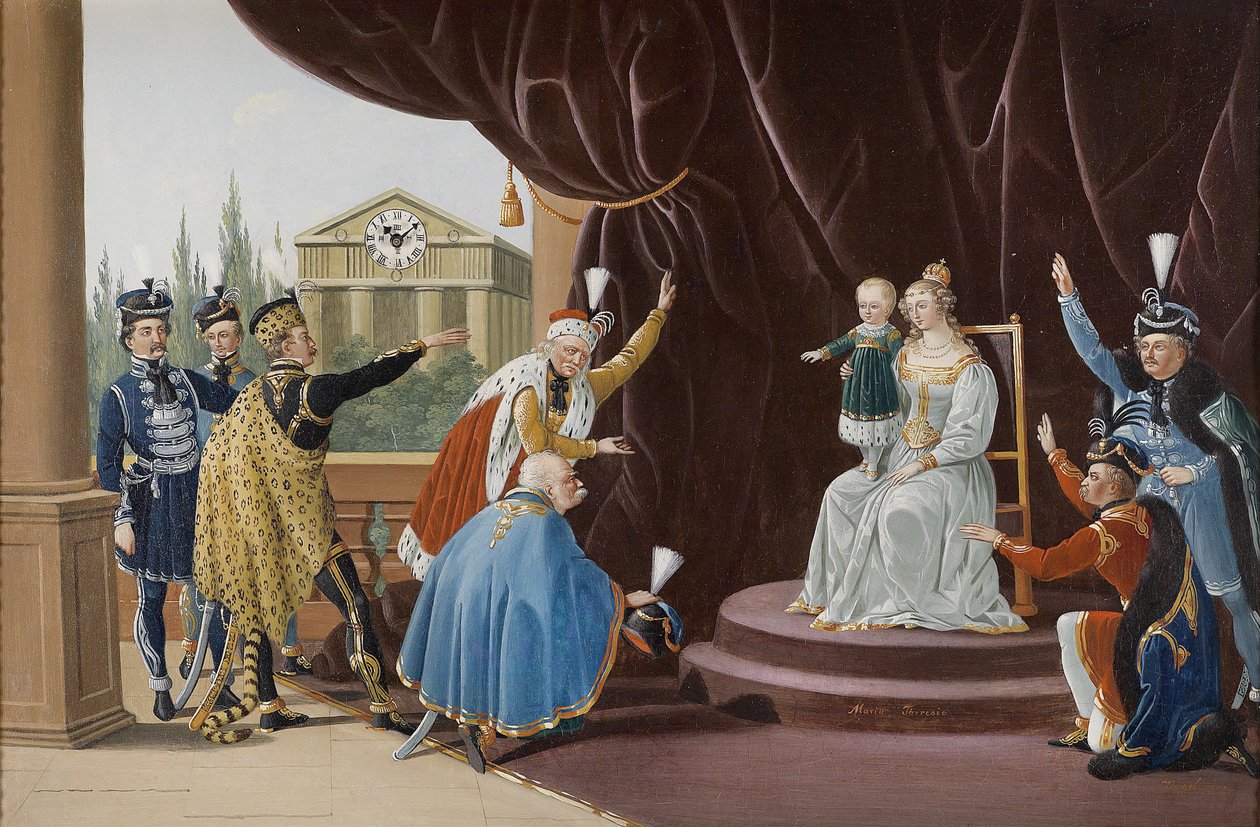 Biedermeier resimli saat Tahtın varisi by Georg Vogel