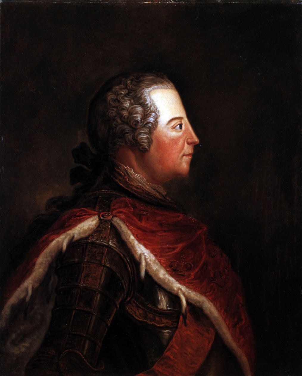 Profilde Veliaht Prens olarak Prusyalı Friedrich (II.) by Georg Wenzeslaus von Knobelsdorff