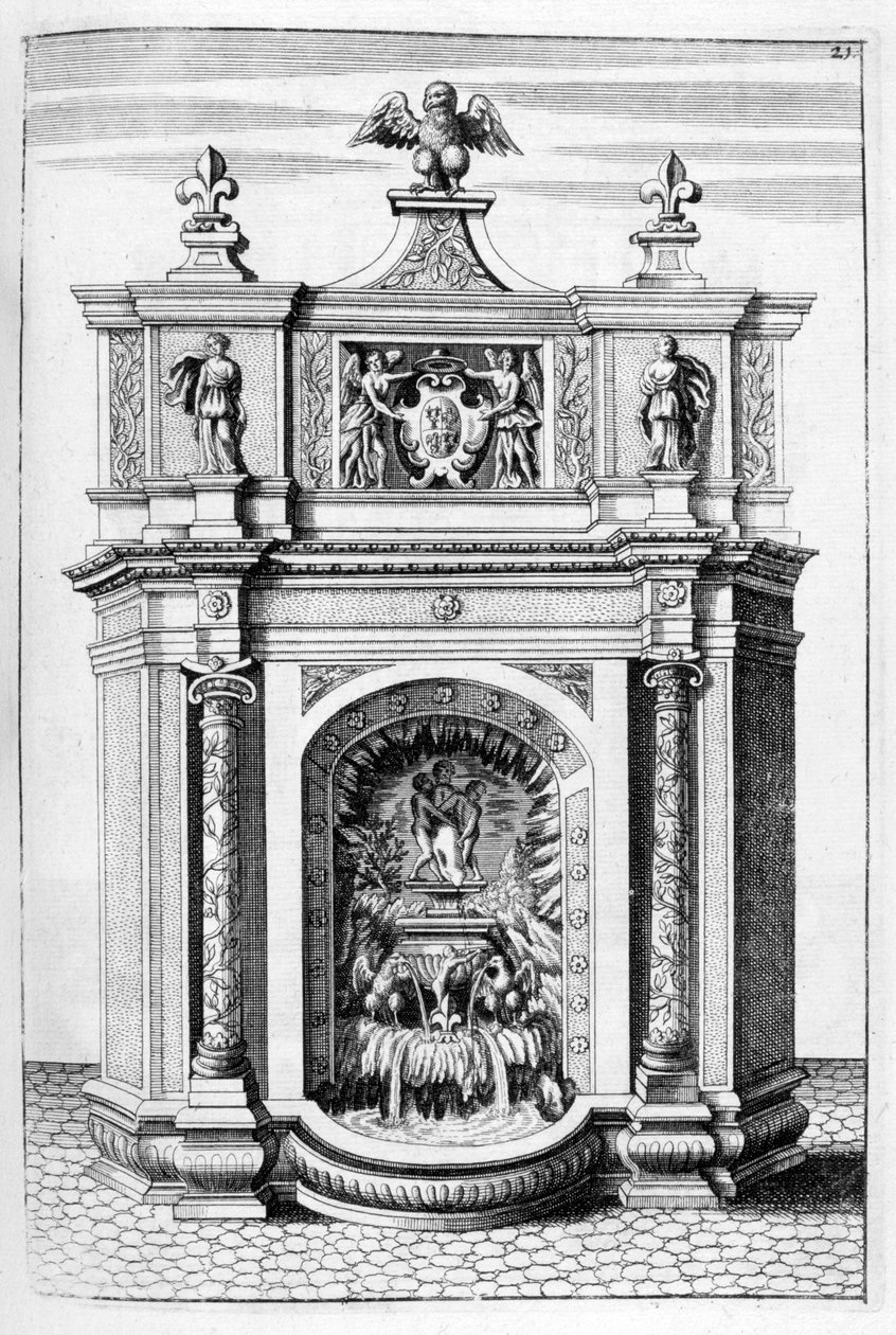 Çeşme tasarımı, 1664 by Georg Andreas Bockler
