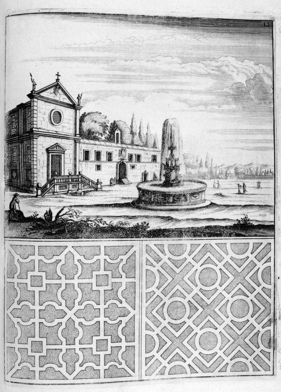 Ev, çeşme ve bahçe tasarımı, 1664 by Georg Andreas Bockler