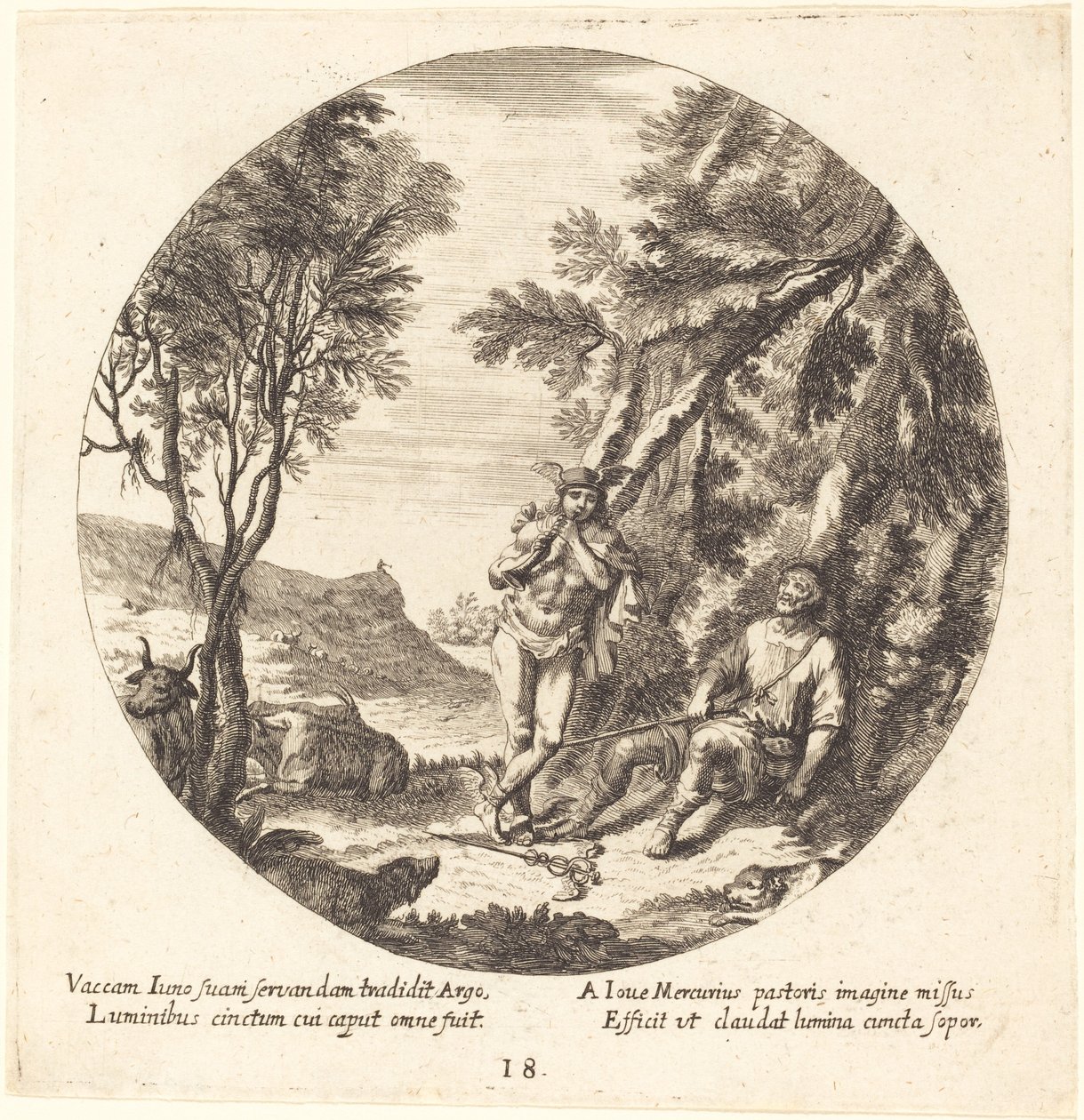 Merkür Lulling Argos Uyuyor by Georg Andreas Wolfgang the Elder