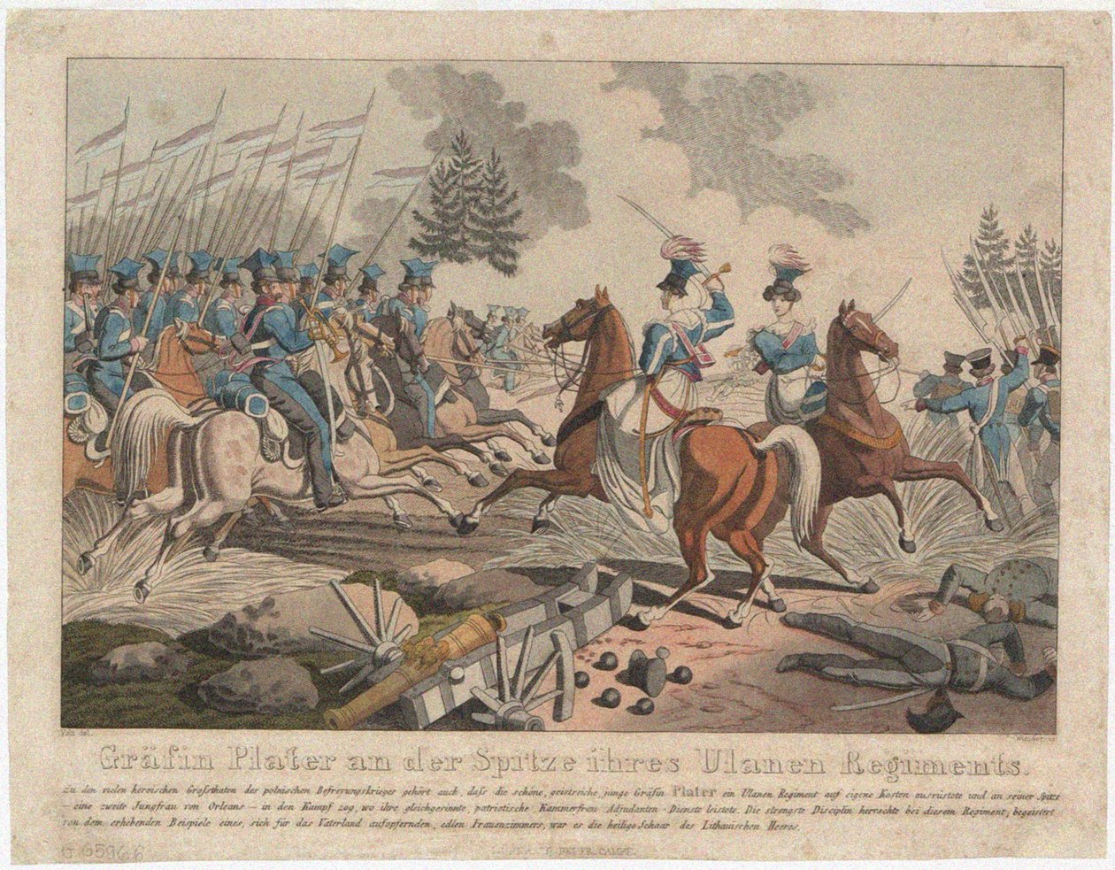 1831 Kasım ayaklanmasında Emilia Plater by Georg Benedikt Wunder