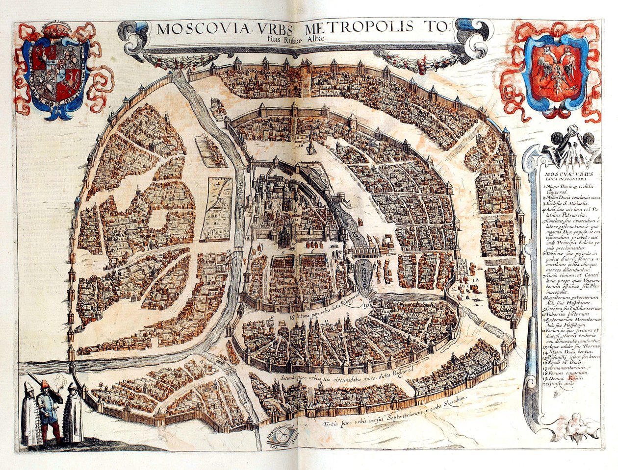 Moskova Haritası, 1572 by Georg Braun und Franz Hogenberg