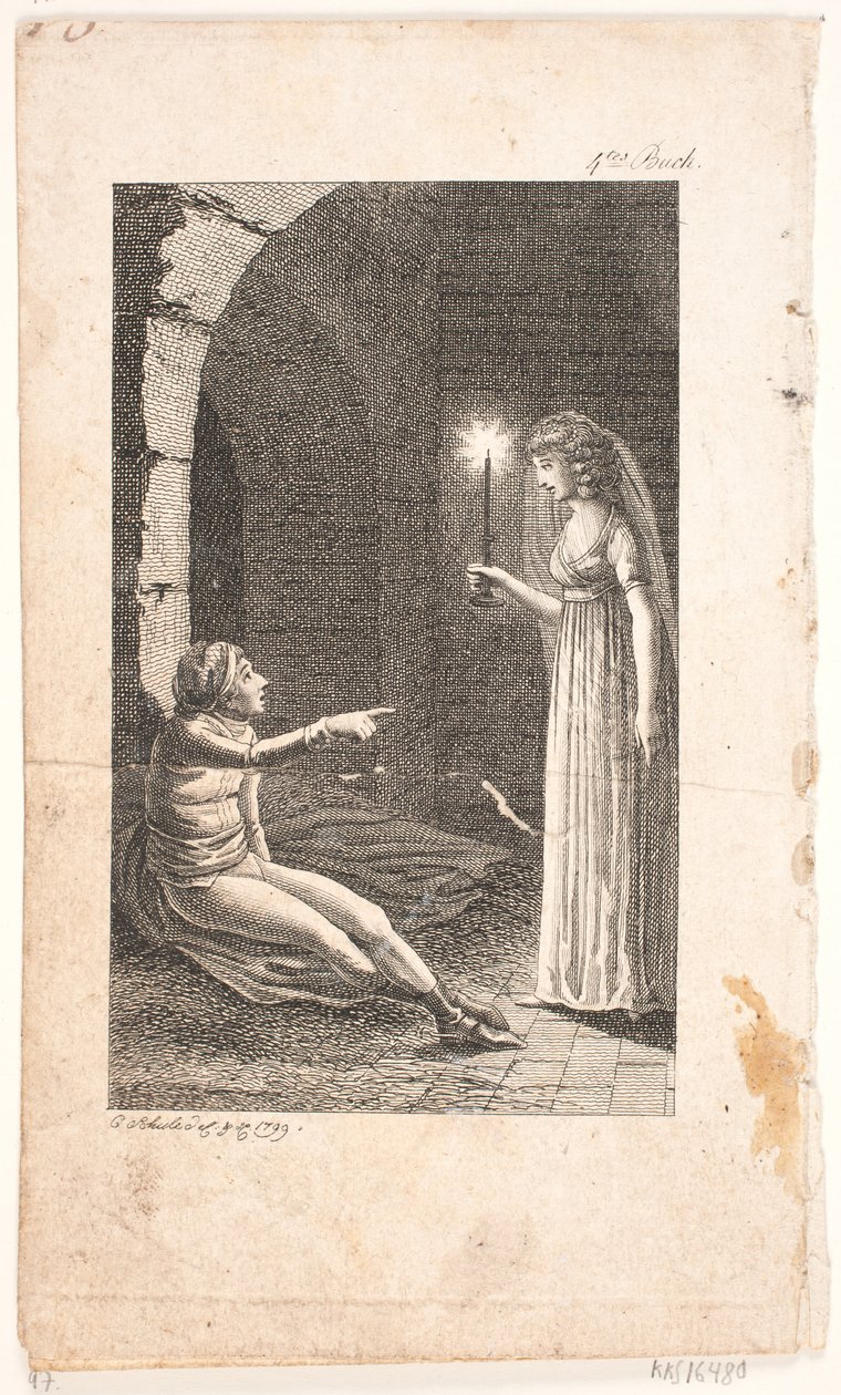 Hapishane sahnesi ile illüstrasyon by Georg Christian Schule
