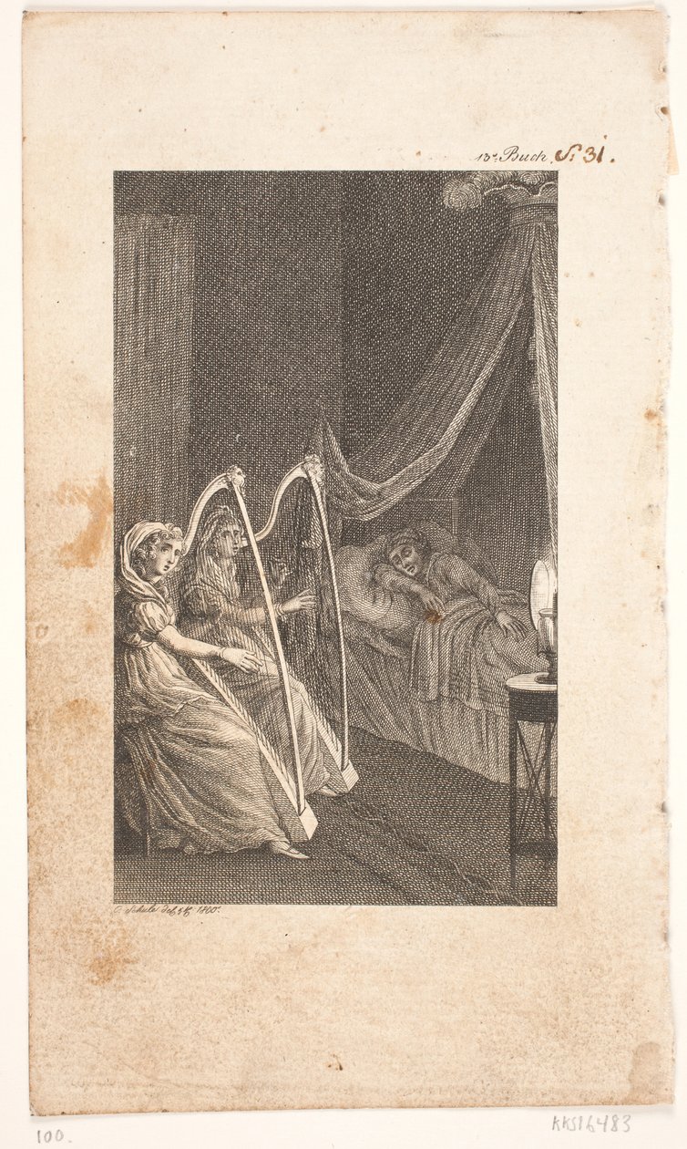 Arpistler ile illüstrasyon by Georg Christian Schule