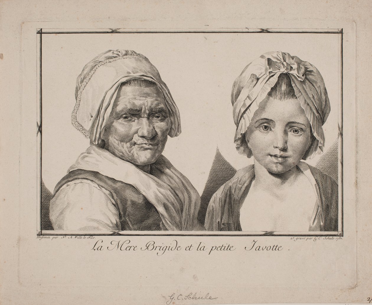 Anne Brigide ve küçük Javotte by Georg Christian Schule