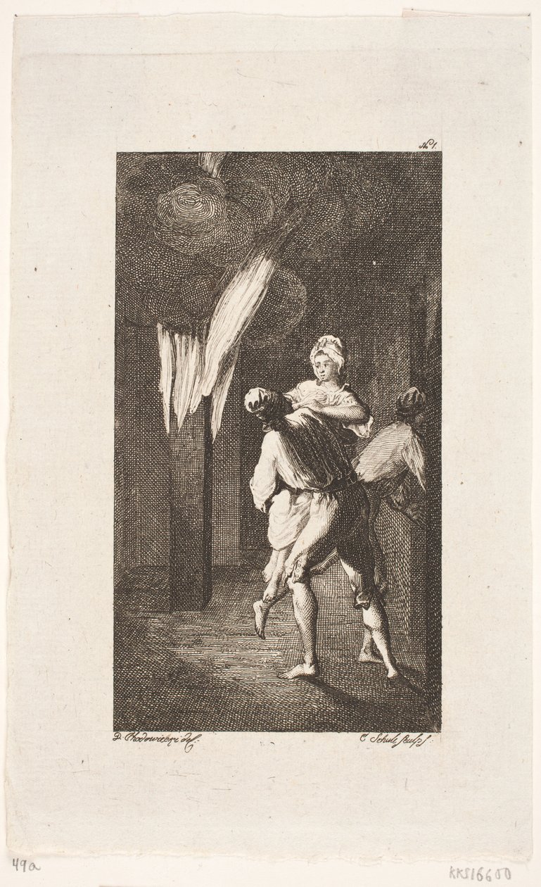 Smollett "Peregrine Turşu Etkinlikleri" için başlık skeci by Georg Christian Schule