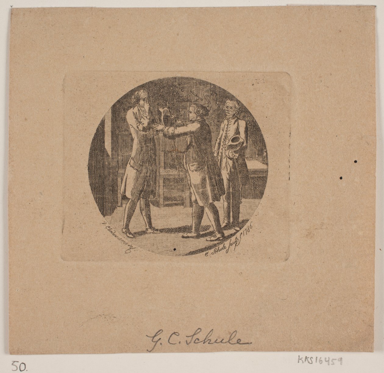 Üç adamla vinyet by Georg Christian Schule