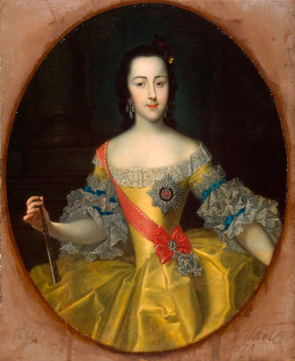 Büyük Düşes Ekaterina Alekseyevna'nın Portresi', 1729-1796, c1745. by Georg Christoph Grooth