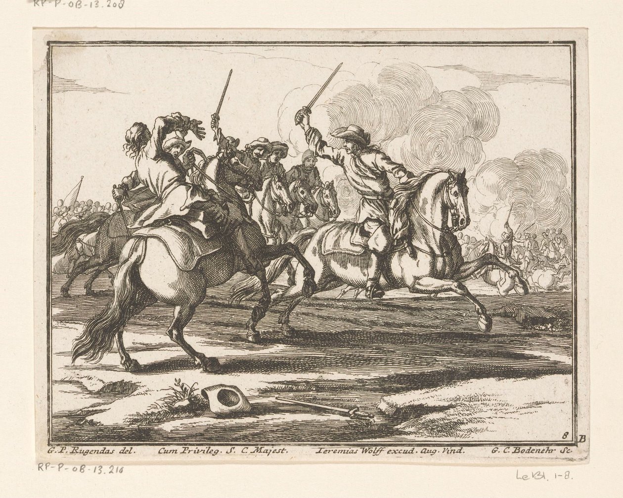 binicilik dövüşü Biniciler (seri başlığı) by Georg Conrad Bodenehr