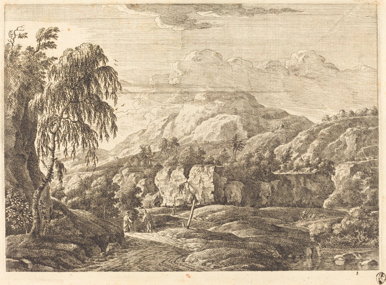 Haçlı ve Figürlü Manzara by Georg Eisenmann