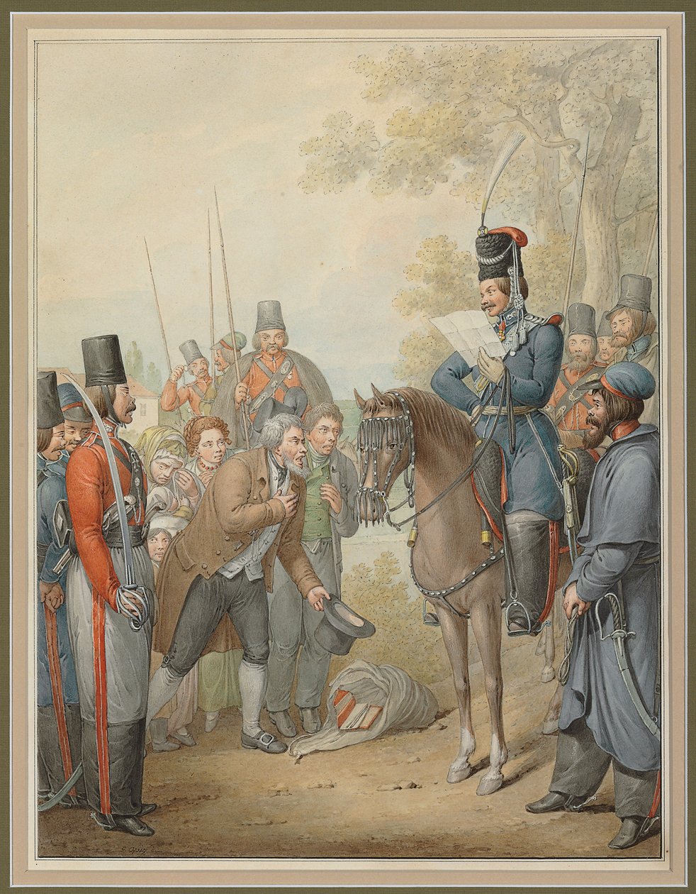 Rus Kazakları ve Dileyen, by Georg Emanuel Opitz
