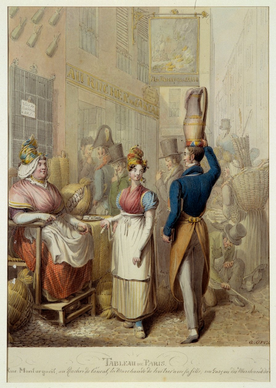 Tableau de Paris: rue de la rue Montorgueil ve Paris