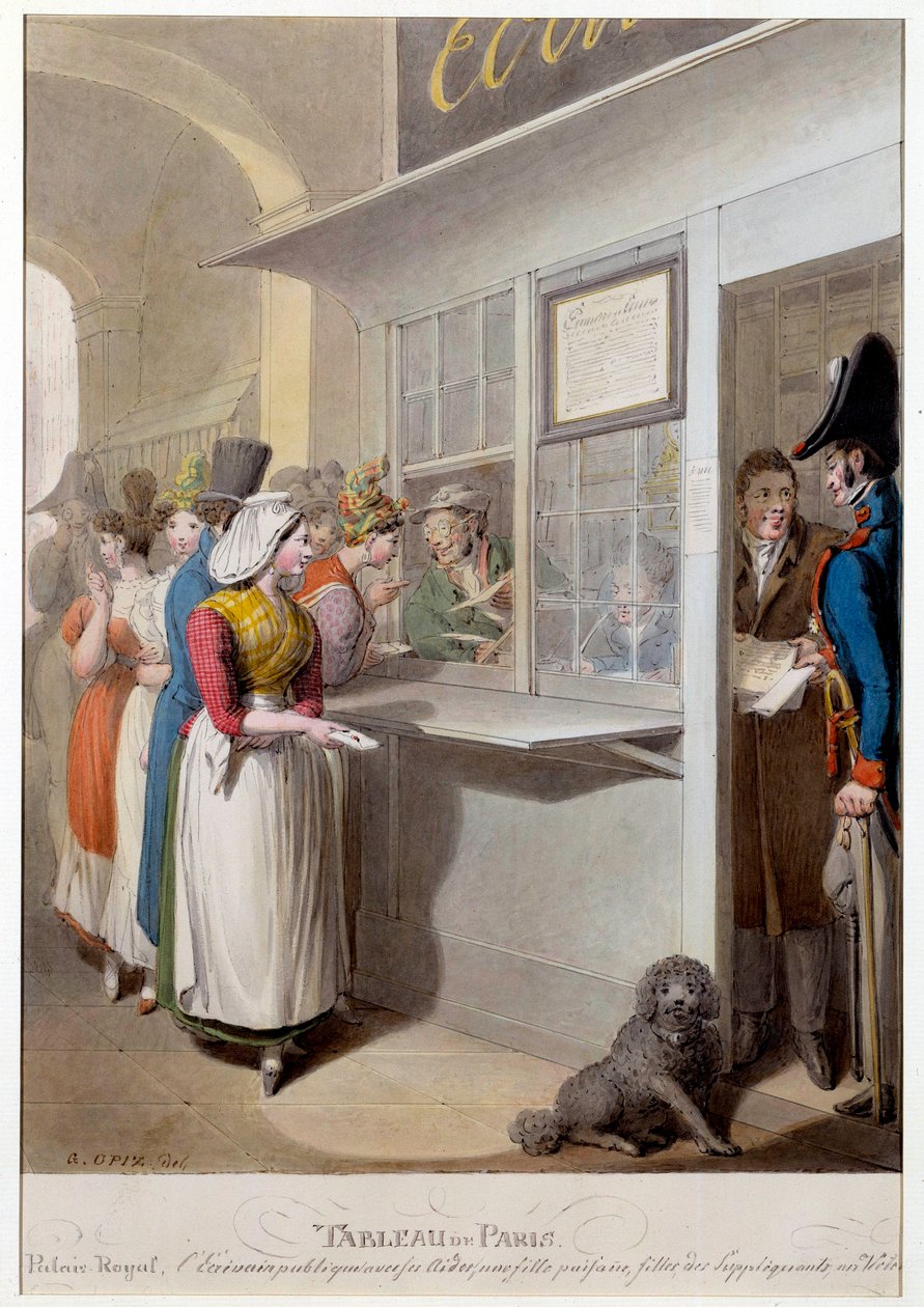 Kraliyet Sarayı Litografisinin kamu yazarı George Emanuel Opitz (1775-1841) 19. yüzyıl Paris, Musee Carnavalet by Georg Emanuel Opitz