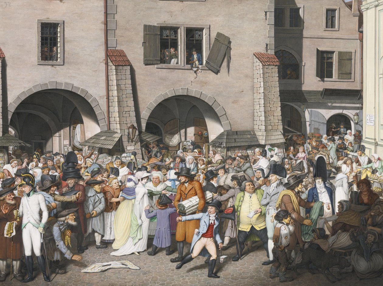 Hareketli Pazar Yeri, Prag, 1804 by Georg Emanuel Opiz