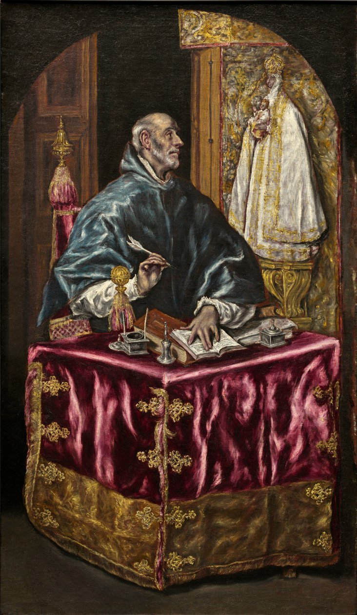 Aziz Ildefonso, c.1603-1614 (tuval üzerine yağlıboya) by Georg Flegel