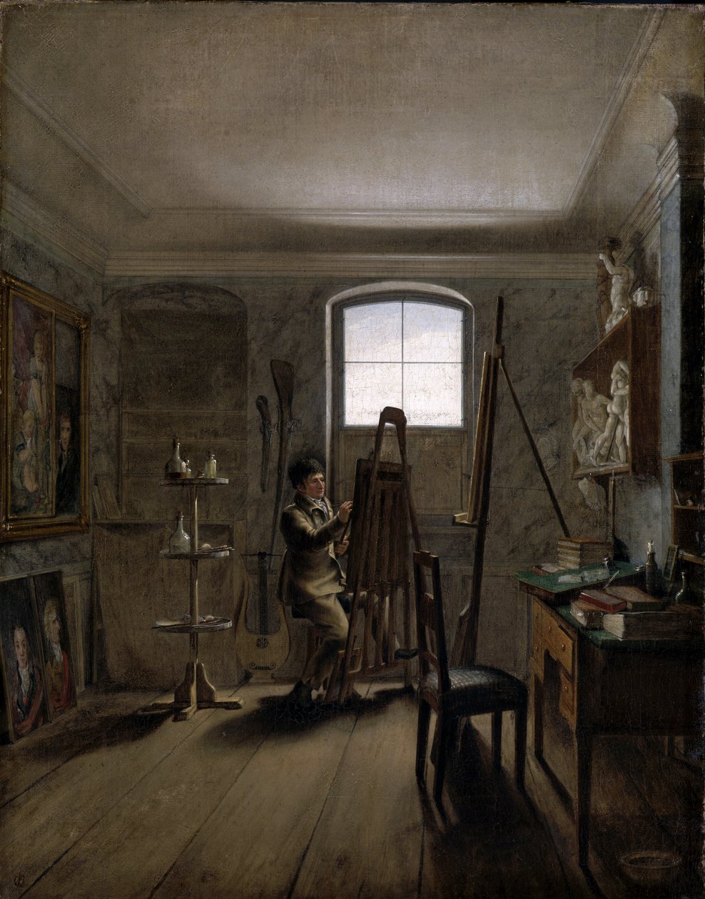 Ressam Gerhard von Kügelgen stüdyosunda by Georg Friedrich Kersting