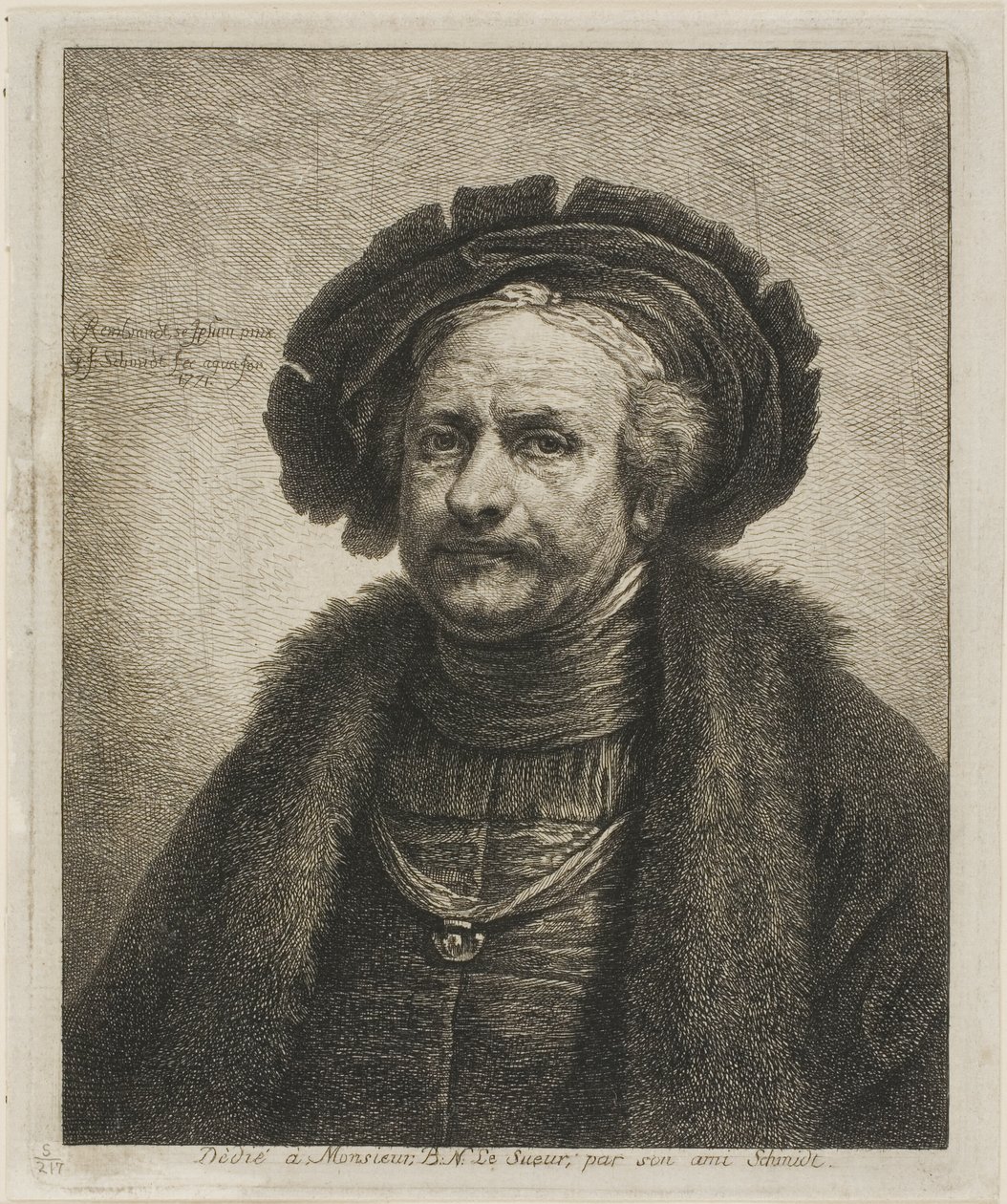 Rembrandt'ın Portresi by Georg Friedrich Schmidt