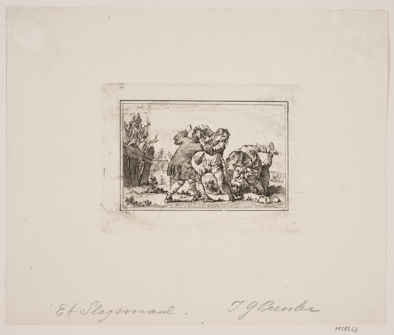 Bir köylü dövüşü by Georg Haas