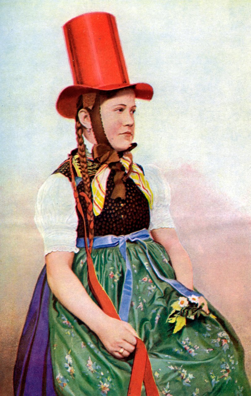 Pazar elbisesi içinde bir orman kızı, 1922. by Georg Haeckel