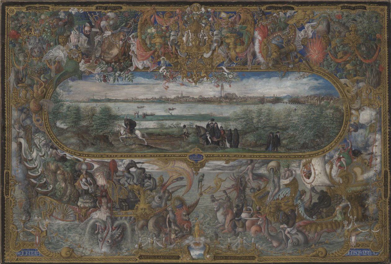 Sevilla manzarası, 1573 by Georg Hoefnagel