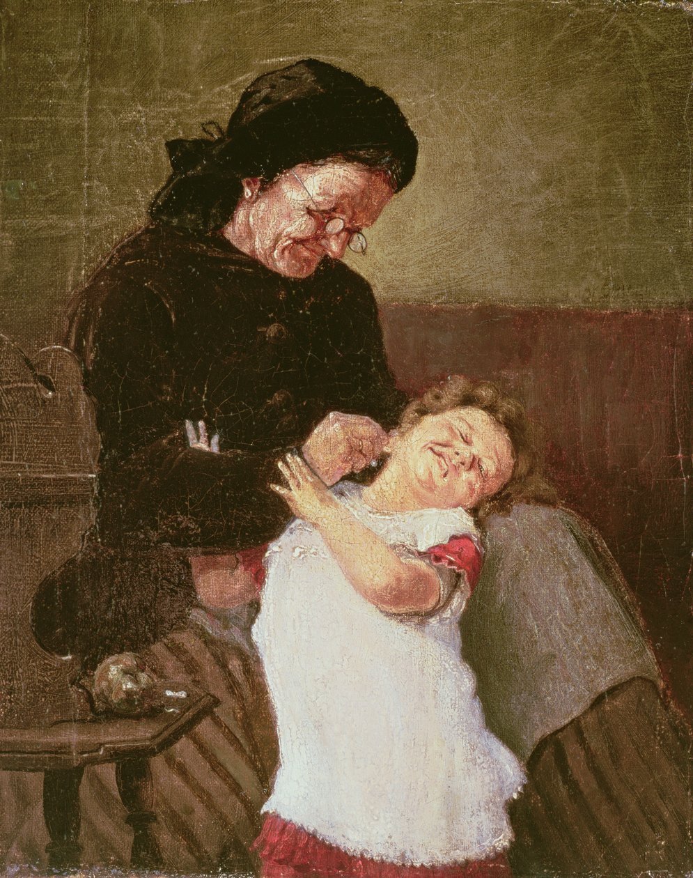 Yaramaz Kız (tuval üzerine yağlı boya) by Georg Jakobides