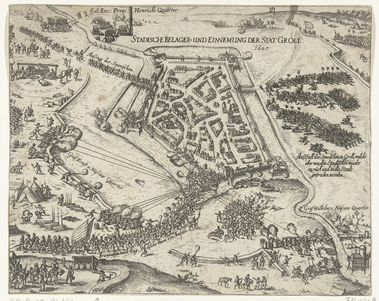 Grol Kuşatması, Frederik Hendrik, 1627 Stadische belager- und einnemung der stat Groll. 1627 (nesne üzerindeki başlık) by Georg Keller
