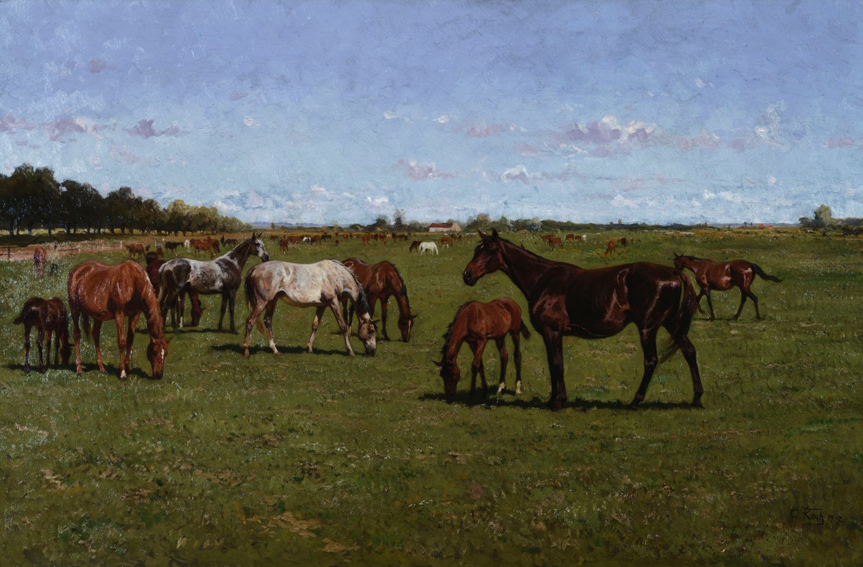 Kısraklar ve Taylar, 1917 by Georg Koch