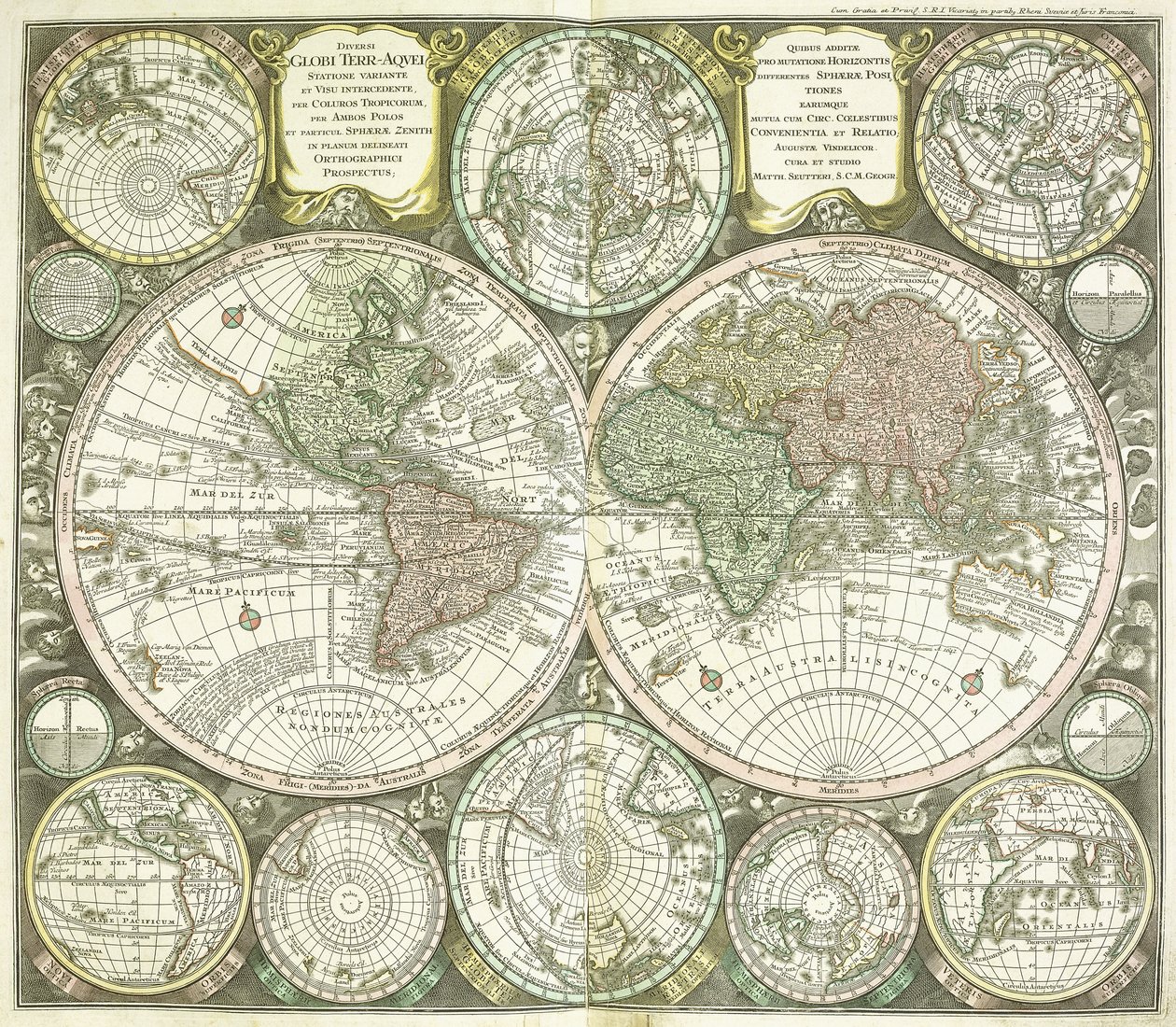 dünya haritası, 1744 by Georg Matthäus Seutter