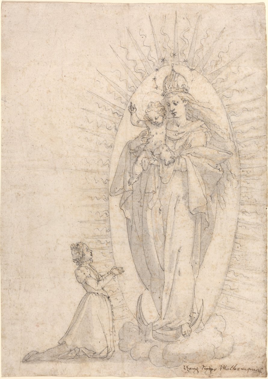 Madonna ve Çocuğun Bir Dilekçeye Görünmesi by Georg Neher