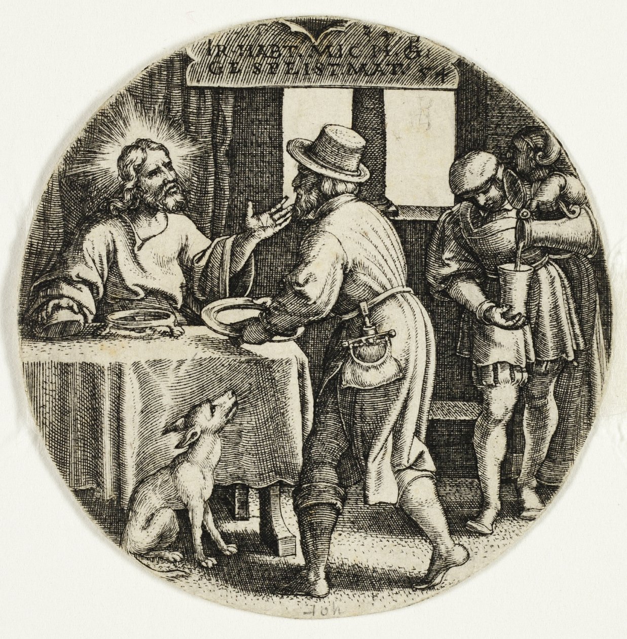 Yedi Merhamet Yasasından Açları Beslemek by Georg Pencz