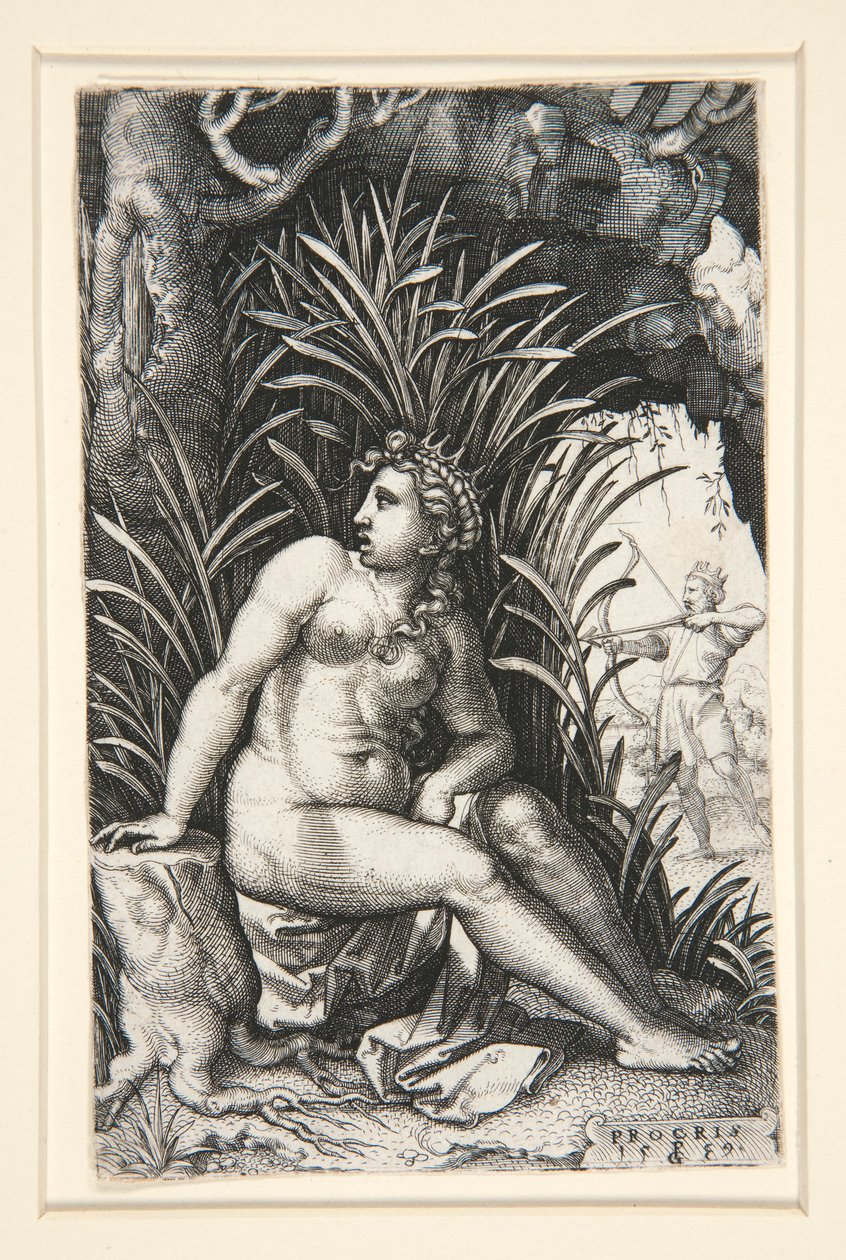 The Greek Heroines dizisinden Procris ve Cephalus by Georg Pencz