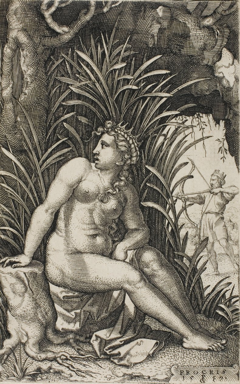 Yunan Kahramanlarından Procris by Georg Pencz