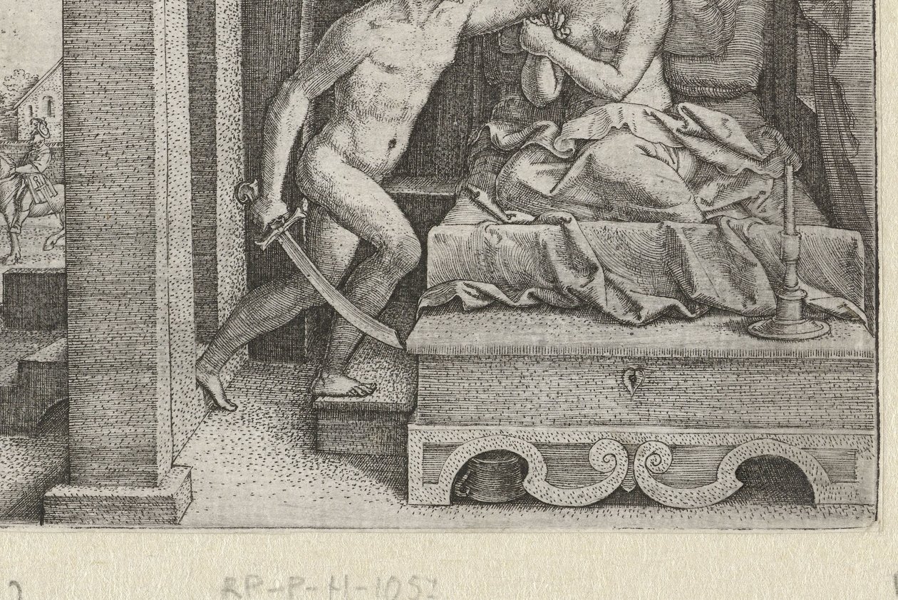 Sextus kılıç tehdidi altında Lucretia