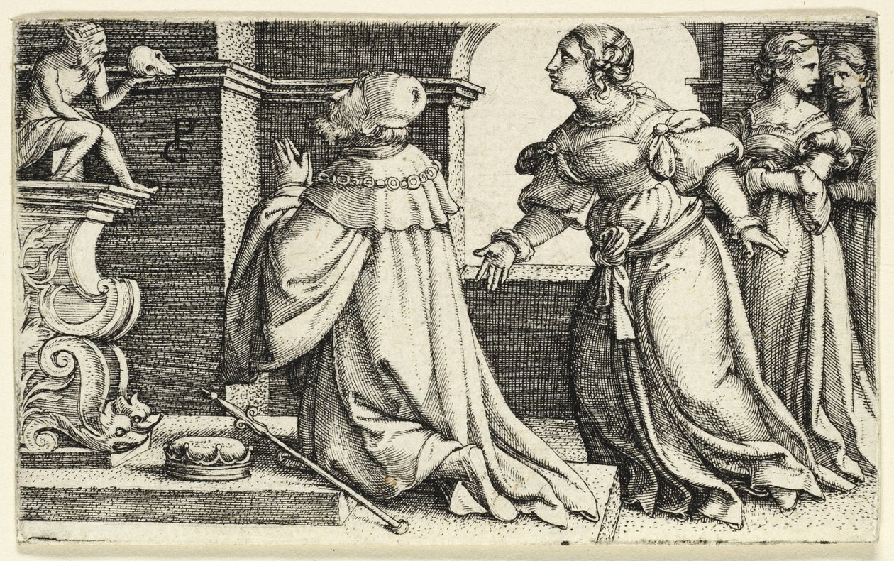 İdol Moloch'a Tapınan Süleyman by Georg Pencz